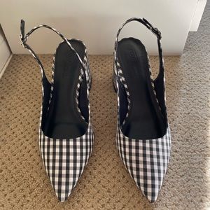 Pointed Gingham Heels